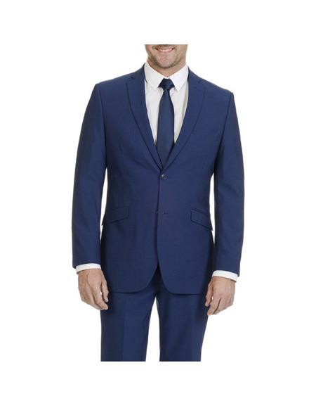 Men's  Blue Two Button Slim Fit Suit Separates Any Size Jacket Any Size Pants