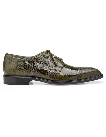Mens Green Dress Shoes Mens Authentic Genuine Skin Italian Tennis Dress Sneaker Shoes Green Lace Up Mens Ostrich Skin Shoes