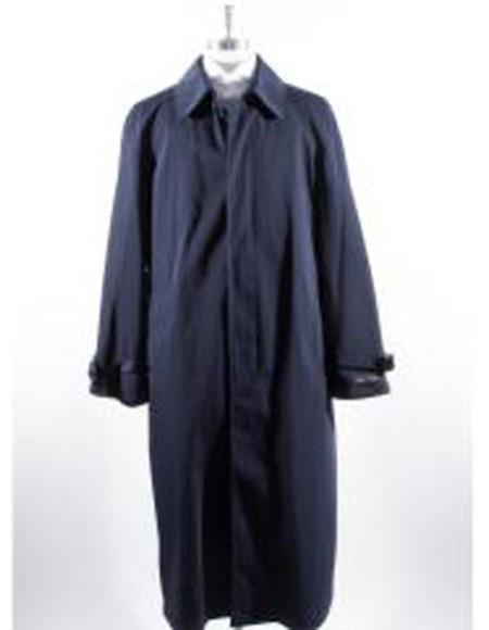 Men's Big And & Tall Trench Coat Navy