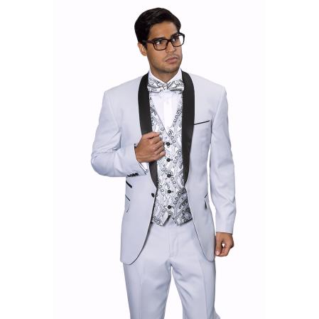 Men's Capri Silver Tuxedo Suit