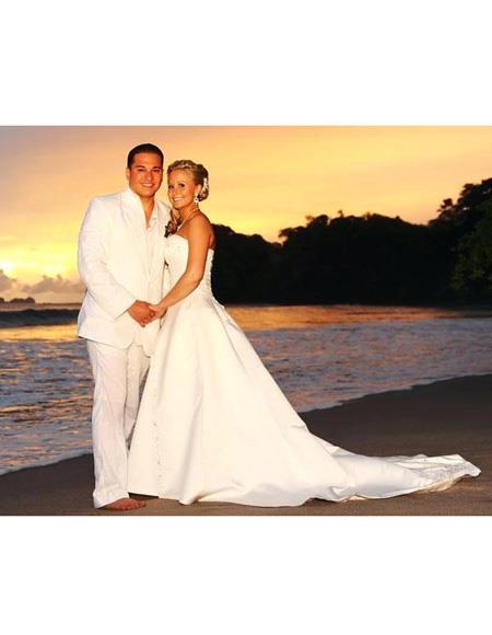 Men's Beach Wedding Attire Suit Menswear White $199
