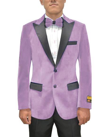 Style#-B6362 Lavender Velvet Tuxedo - Men's Blazer