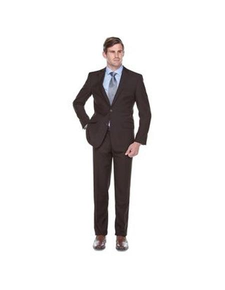 Renoir Suits - Renoir Fashion Verno De Palma Men's Brown Slim Fit Two-piece Suit