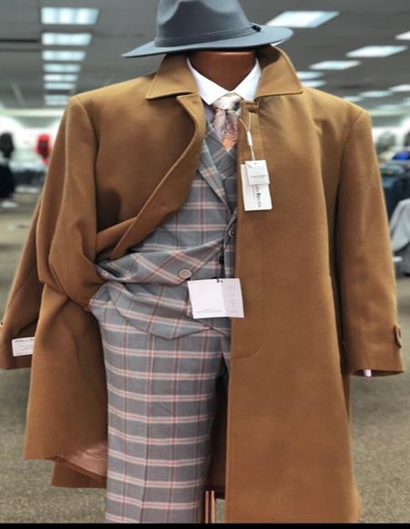 Style#-B6362 Men's Brown Casual Blazer On Sale 