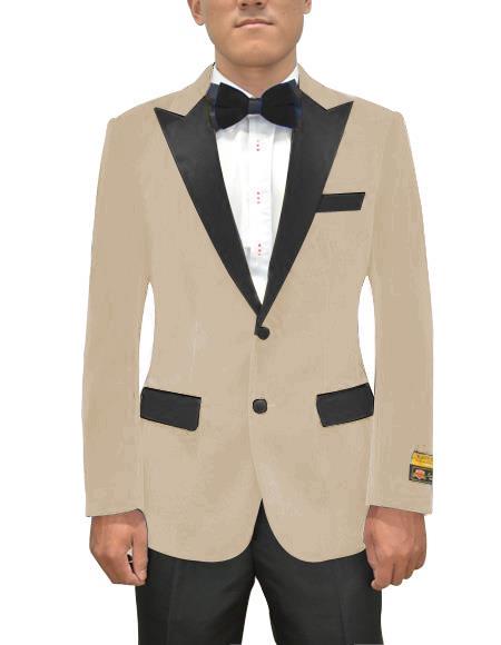Style#-B6362 Men's Ivory One Ticket Pocket Two Button Cheap Priced Designer Fashion Dress Casual Blazer On Sale Blazer