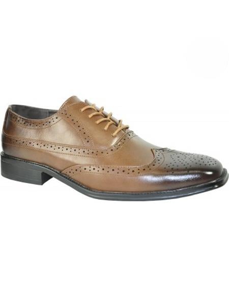 Men's Leather Lining Brown Lace Up Shoe