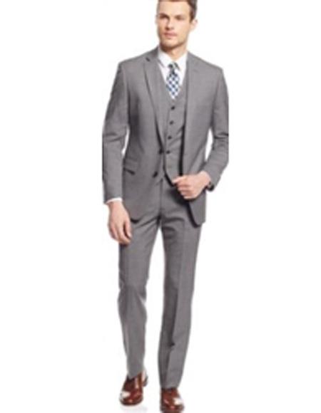 Brand: Caravelli Collezione Suit - Caravelli Suit - Caravelli italy Men's Two Button  Light Grey Suit