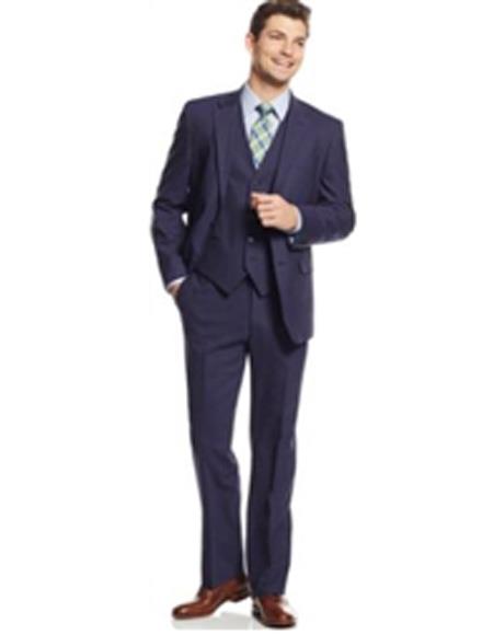 Brand: Caravelli Collezione Suit - Caravelli Suit - Caravelli italy Men's Single Breadted Suit Notch Laple Dark Navy