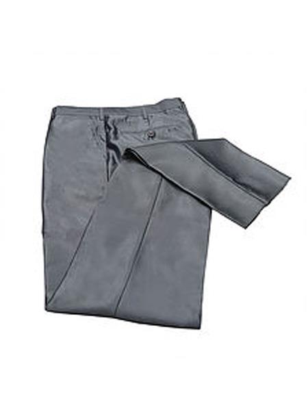 Men's Grey Sharkskin Metallic Shiny Dress Pants
