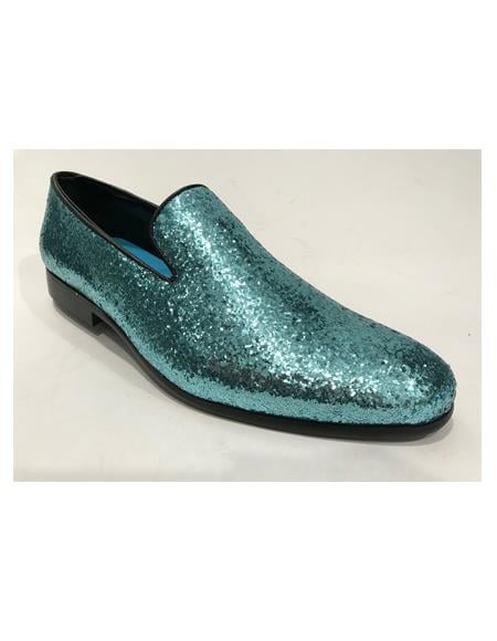 turquoise dress shoes mens