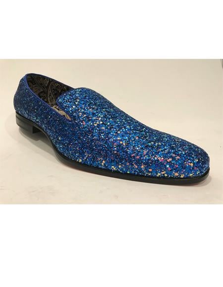Men's Slip-On Style Blue Shoes