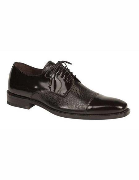 Men's Black Hand Made Lace Up Shoe
