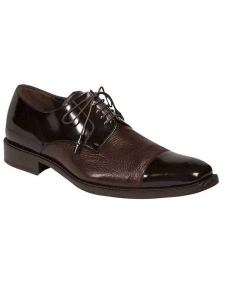 Men's Brown Lace Up Leather Lining Shoe