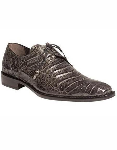 Men's Gray Lace Up Hand Made Shoe