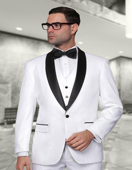 Wynn White 1-Button Shawl Tuxedo