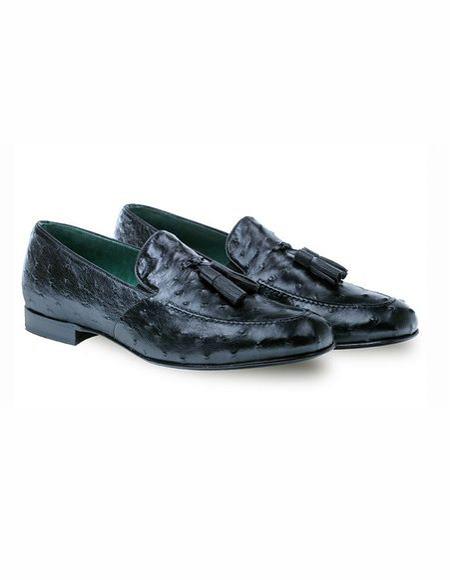 Men's Slip On Black Shoe Stylish Dress Loafer Design