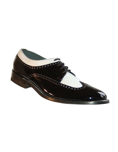 Men's Two Tone Shoes Black and White Stacy Baldwin Shoes