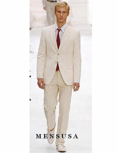 Men's Suits Clearance Sale Ivory/Cream
