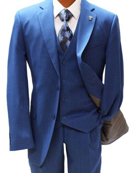 Men's Two Button Suit Blue Suit