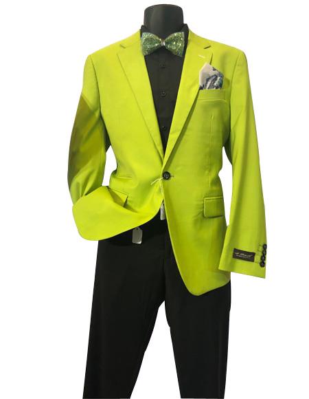 Lime Green Men's Solid Sports Coats