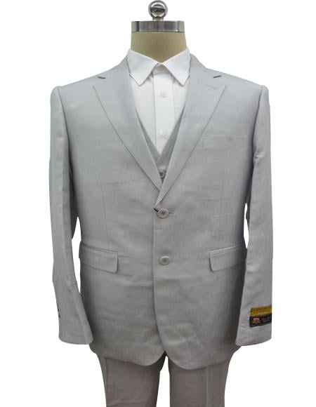 Linen-2BV Gray Suit
