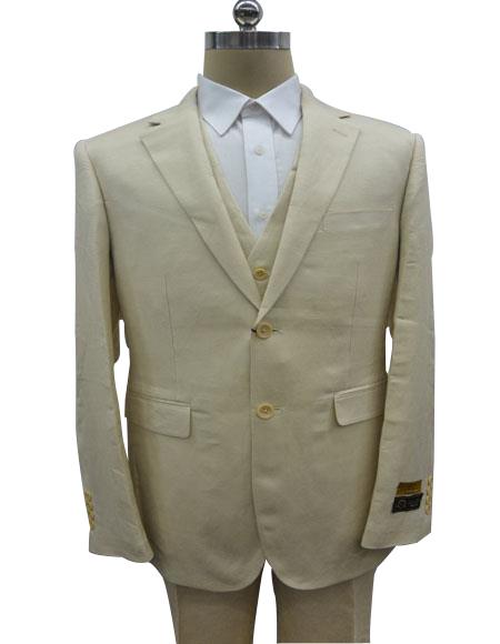 Linen-2BV Natural Suit