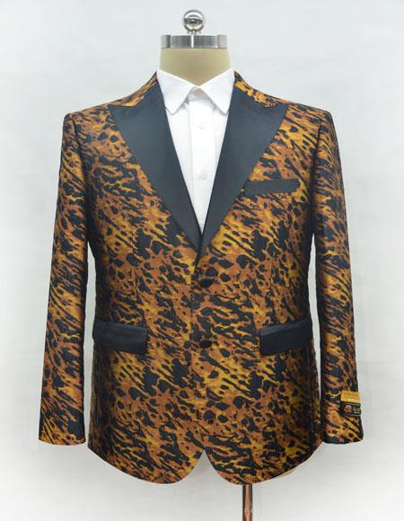 Men's Fashion Ostrich looking Leopard - Animal Print Suit