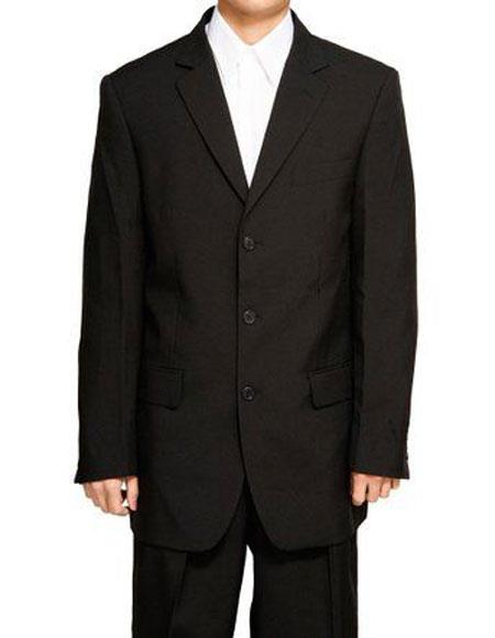 Men's Black  Poly Poplin Fabric Suit