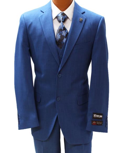 Blue Vested Classic Fit Suit
