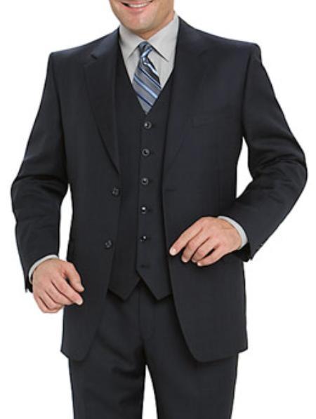 Mix and Match Suits Men's Suit Separates Wool Fabric Navy Blue Suit By Alberto Nardoni Brand