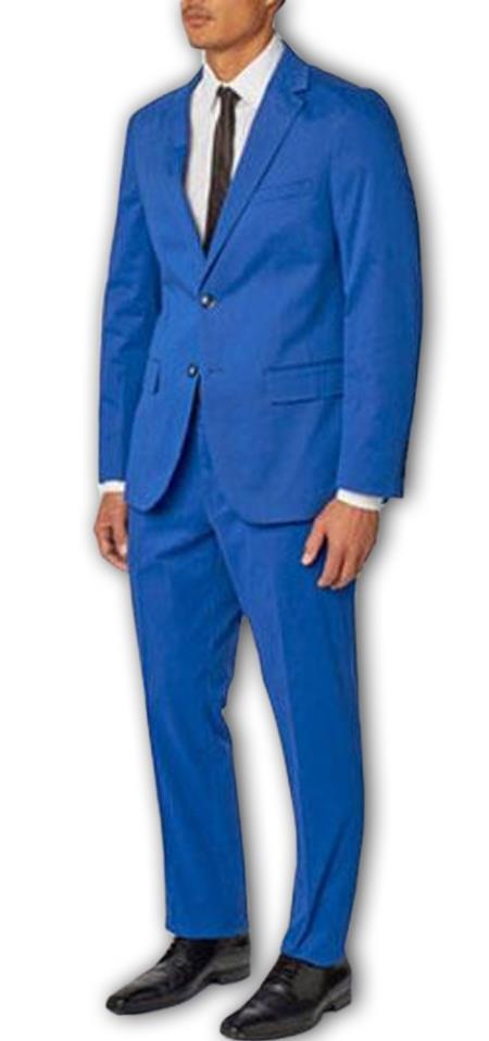 Mix and Match Suits Men's Suit Separates Wool Fabric French Blue Suit