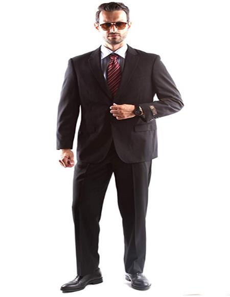 Brand: Caravelli Collezione Suit - Caravelli Suit - Caravelli italy Men's Two Button Dress Suit Black