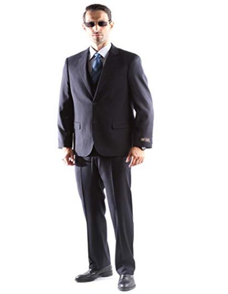Brand: Caravelli Collezione Suit - Caravelli Suit - Caravelli italy Caravelli Men's Superior 150s Two Button Pinstripe Dress Suit