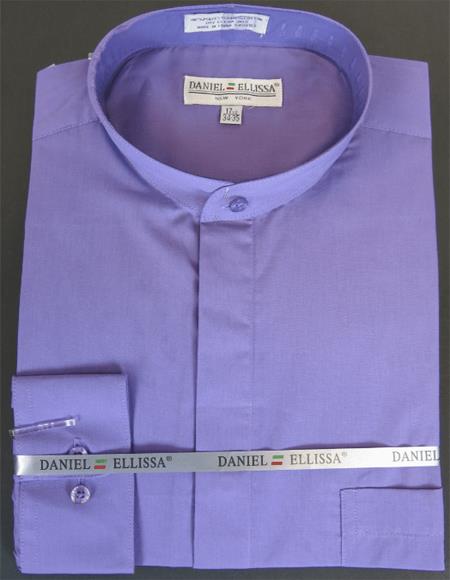Daniel Ellissa Men's French Cuff Shirt Lavender