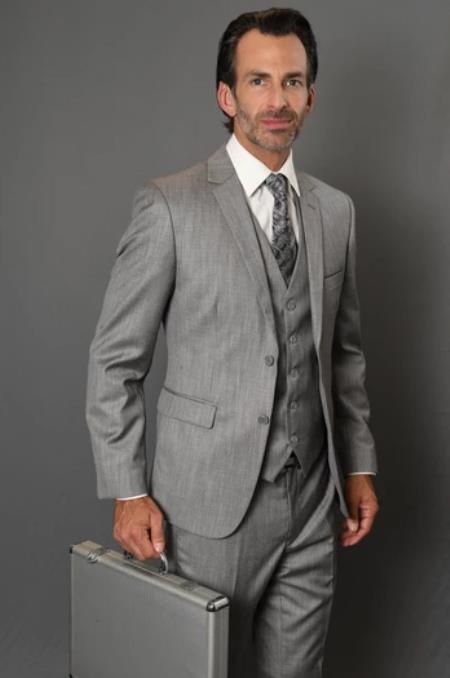 Grey Skinny Slim Fit Suit 