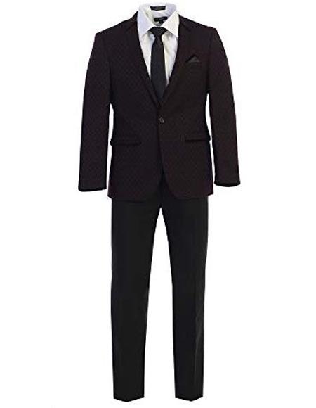 Style#-B6362 Notch Lapel Pattern Texture Black Fashion Sport Coat For Men's 