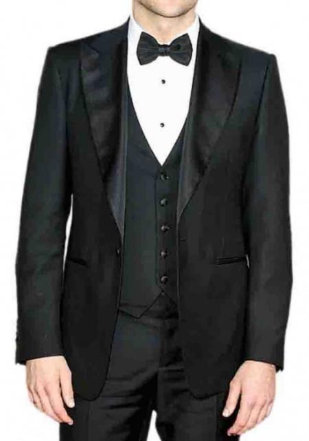 Bradley Cooper Black Three Piece Tuxedo Suit