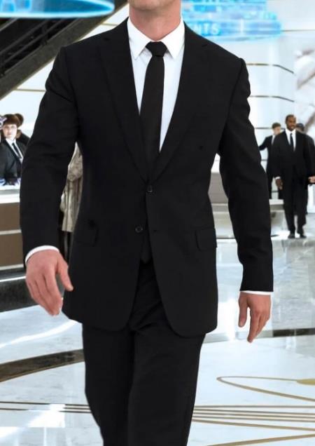 Men's in Black Suit Shirt Tie Costume Package Combo ~ Combination