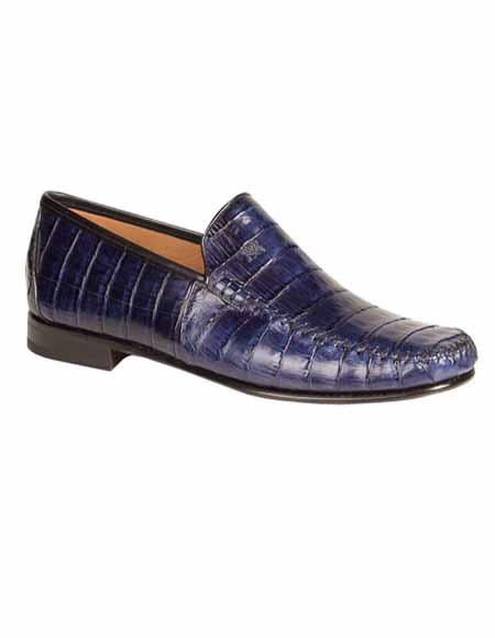 Mezlan Brand Mezlan Alligator Shoes - Mezlan Crocodile Shoes Men's Dress Shoes Sale Authentic Mezlan Loafer - Mezlan Loafer - Mezlan RILEY By Mezlan In Jeans