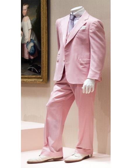 Men's 2 Button Costumes Outfit Male Attire Great Gatsby Suit