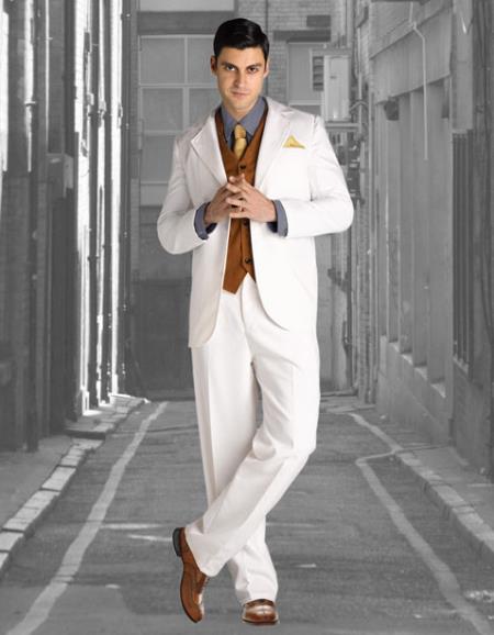 Mezlan Brand Mezlan Men's Dress Shoes Sale Men's Wedding Striking Custom Made Off-White Wedding Suits Costumes Outfit Male Attire For Men Three Piece Suit