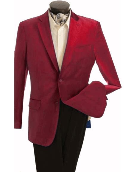Velour Men's blazer Jacket Men's Fashion 2 Button Velvet Winish Burgundy ~ Maroon ~ Wine Color Maroon