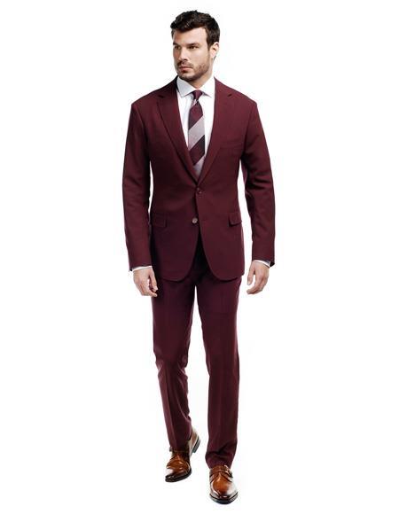 Alberto Nardoni Men's Burgundy ~ Maroon Suit Men's blazer Jacket & Pants