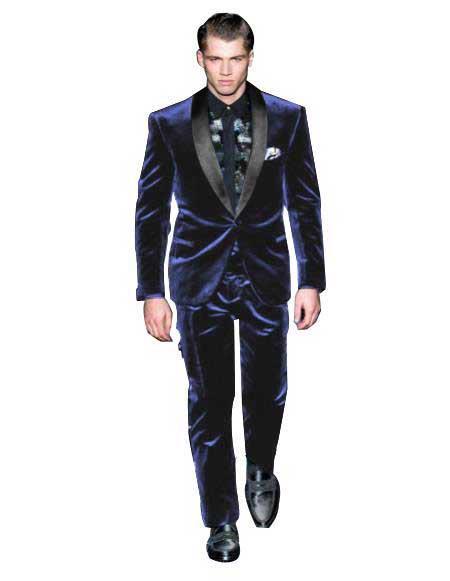 Men's Powder Blue Jacket Black Lapel Tuxedos with Black Pant One Button Elegant Slim Fit Wedding Suit