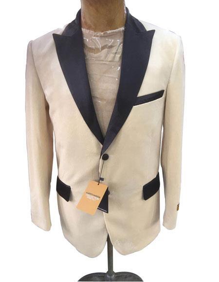 Men's Ivory Blazer Designer Fashion Dress Casual On Sale