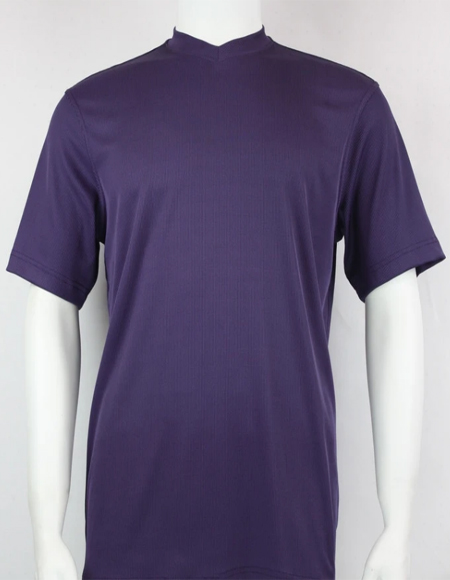Purple Bassiri Short Sleeve Shirts for Men