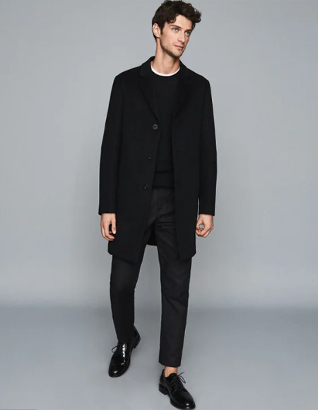 Men's Wool Epson Overcoat Black
