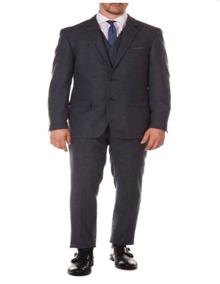 Navy Slim Fit Peak Blinder Custom Vested Suit