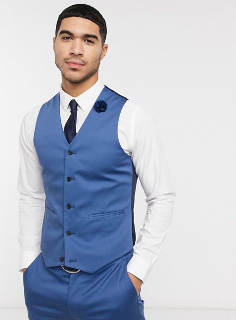 Men's Suit Vest + Blue (Vest and Pants)
