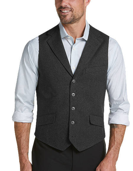 Five Button Flap pocket Men's Charcoal Slim Fit Suit Separat